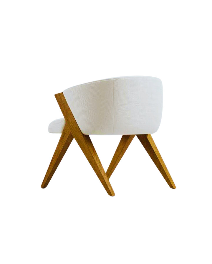 Furnishing Modern Accent Chair with Wooden Geometric Frame