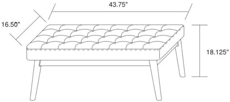 Home Square 2 Piece Fabric Bench Set in Rexton Gray