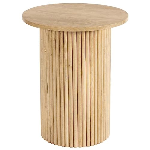 Rocco Pedestal End Table, Natural