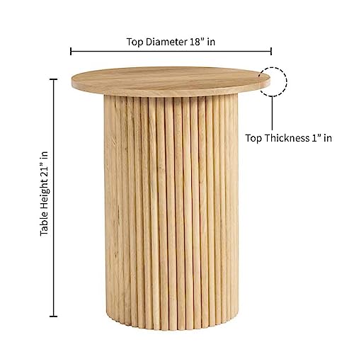 Rocco Pedestal End Table, Natural