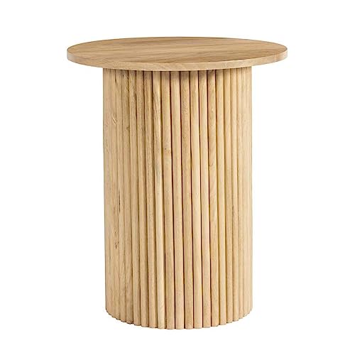 Rocco Pedestal End Table, Natural