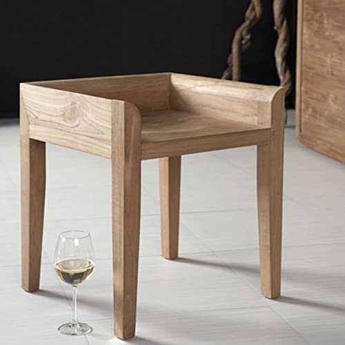 Solid Teak Wooden Single Seater Bar Chair/Stool