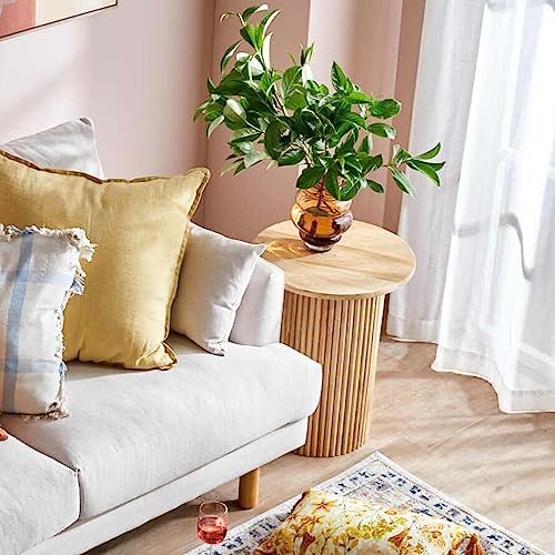 Rocco Pedestal End Table, Natural