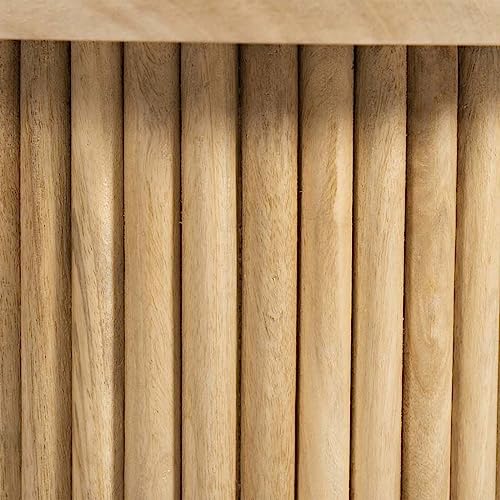 Rocco Pedestal End Table, Natural