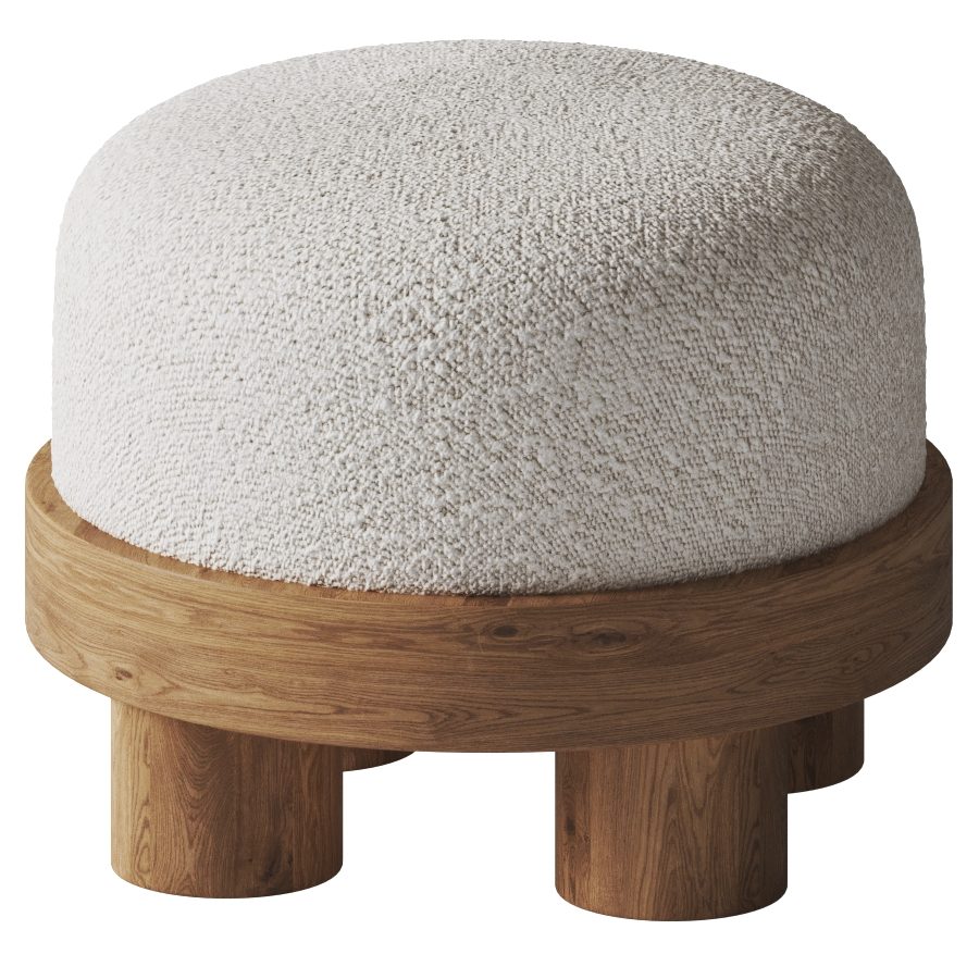 Nomad Pouf Solid Wood Ottoman Stool, Sofa Tea Stool, Change Shoes Bench, Footrest Stepstool,for Living Room, Bedroom