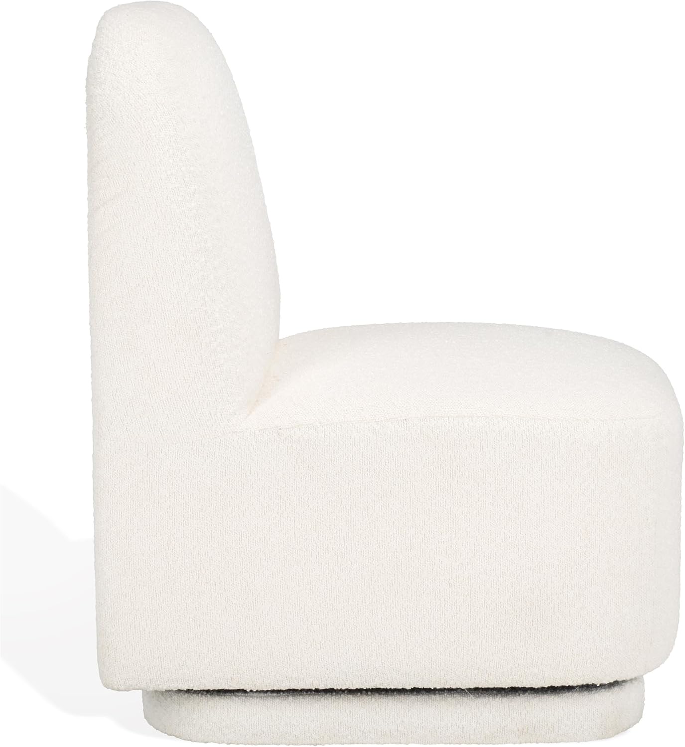 SAFAVIEH Couture Collection Bianka Ivory Boucle Upholstered Swivel Chair (Fully Assembled)