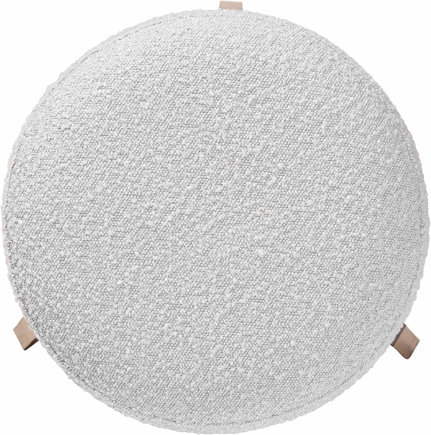 WISEMAX FURNITURE Modern living room furniture Round small stool chair Cube teddy fabric wooden legs ottomans for home