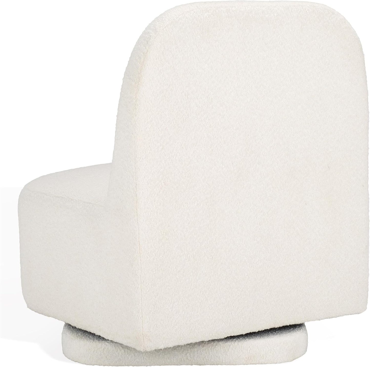 SAFAVIEH Couture Collection Bianka Ivory Boucle Upholstered Swivel Chair (Fully Assembled)