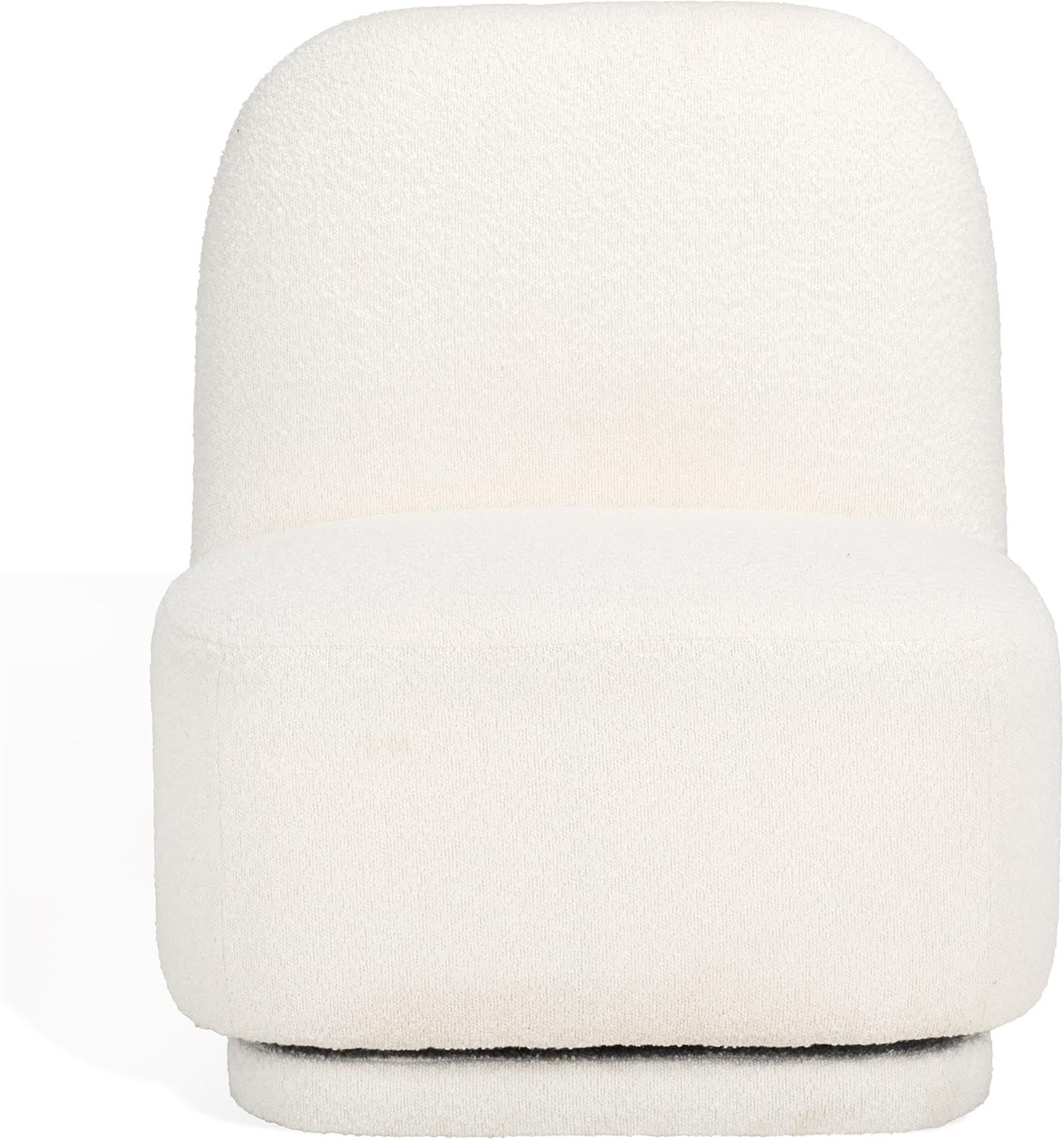 SAFAVIEH Couture Collection Bianka Ivory Boucle Upholstered Swivel Chair (Fully Assembled)