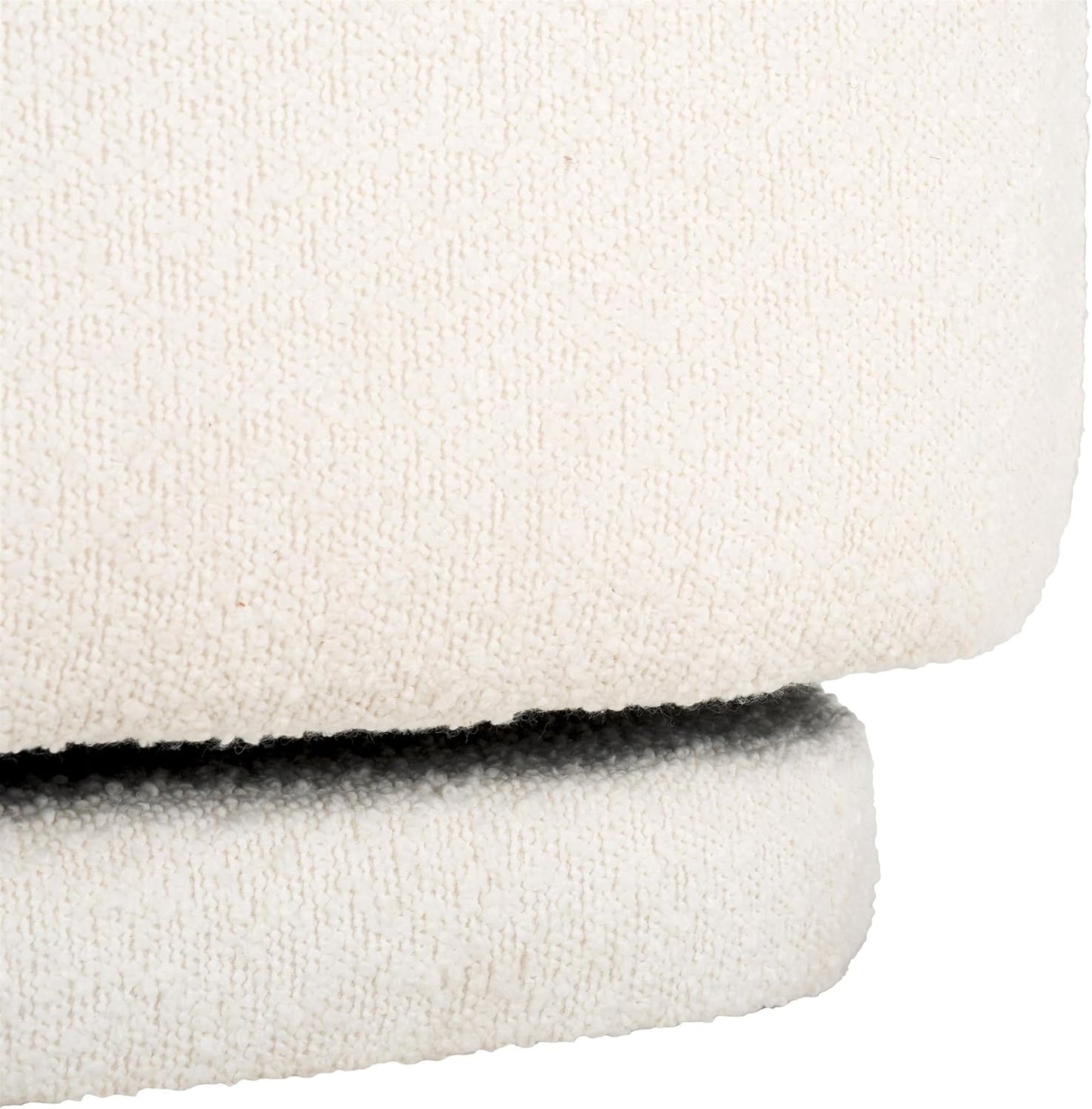 SAFAVIEH Couture Collection Bianka Ivory Boucle Upholstered Swivel Chair (Fully Assembled)